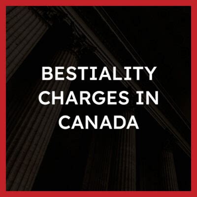 Bestiality (s. 160) Laws in Canada